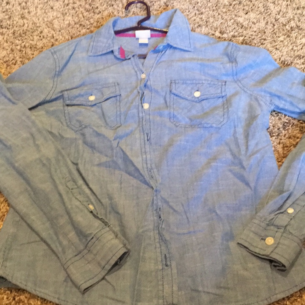 Jean shirt button up.